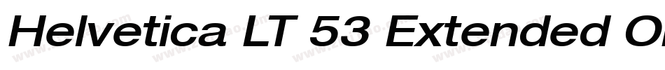 Helvetica LT 53 Extended Oblique字体转换